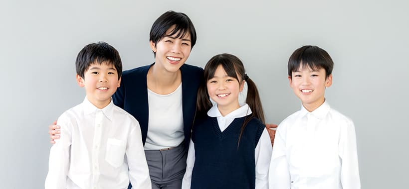 中学受験集合写真