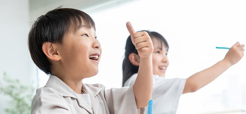 勉強にやる気のあるこども